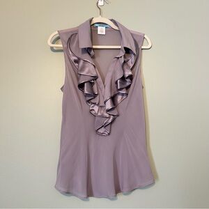 Marciano silk lilac-taupe blouse